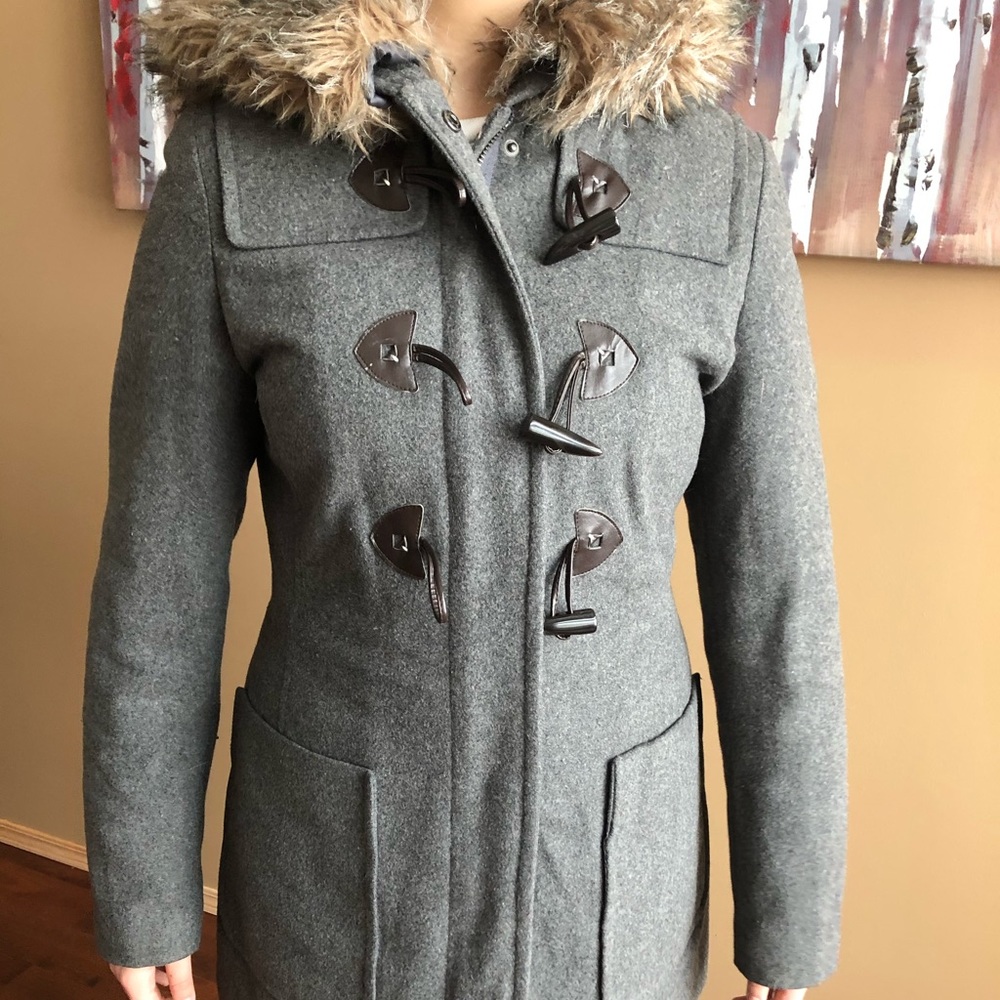 Hooded toggle coat
